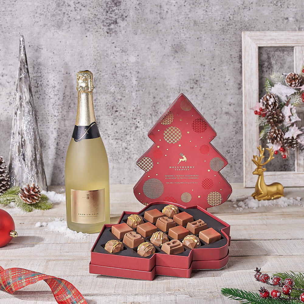 Christmas Truffles Tree Box – how the gift is presented