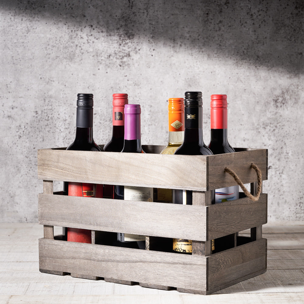House Wine Gift Crate – how the gift is presented