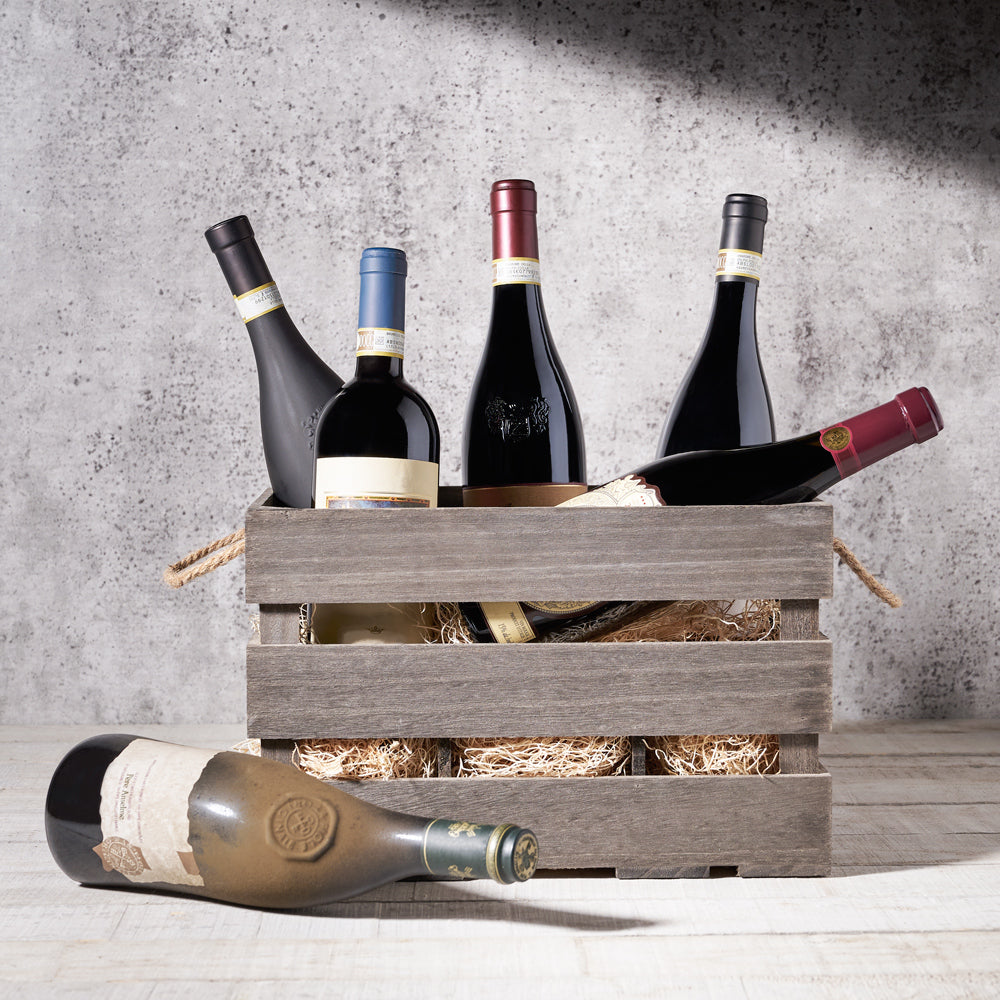 Vintage Six Bottle Wine Crate – how the gift is presented
