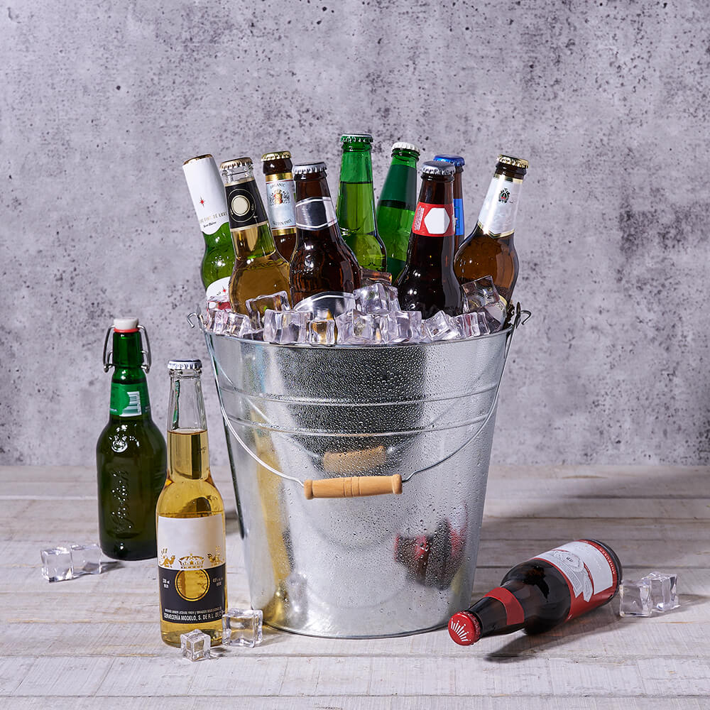Beer Variety Bucket Gift – how the gift is presented