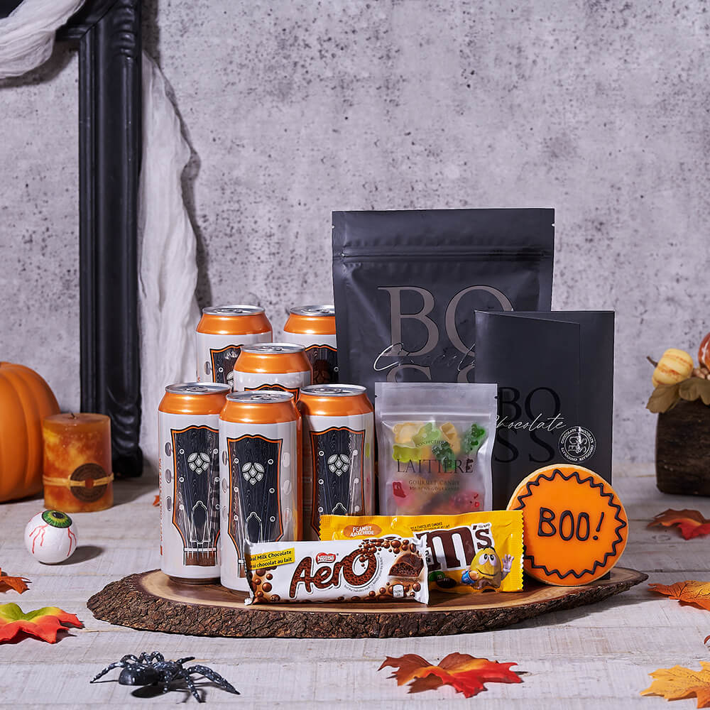 Beer & Popcorn Halloween Party Set, beer gift, beer, gourmet gift, gourmet, candy gift, candy, halloween gift, halloween