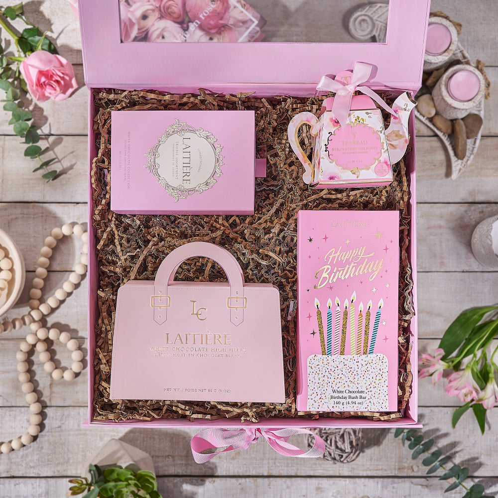 Birthday Tea Time Box, birthday gift, birthday, tea gift, tea, chocolate gift, chocolate.