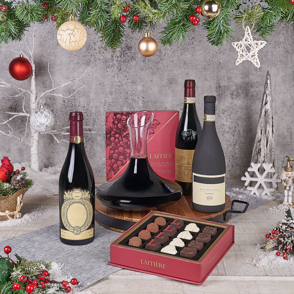 Christmas Wine Pairing Gift, wine, wine gift, christmas gift, christmas, chocolate gift, chocolate