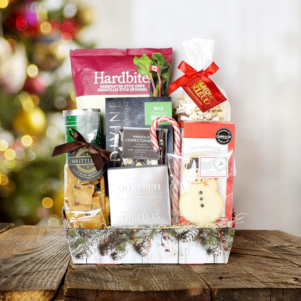 Seasonal Chocolate Truffle Basket – how the gift is presented