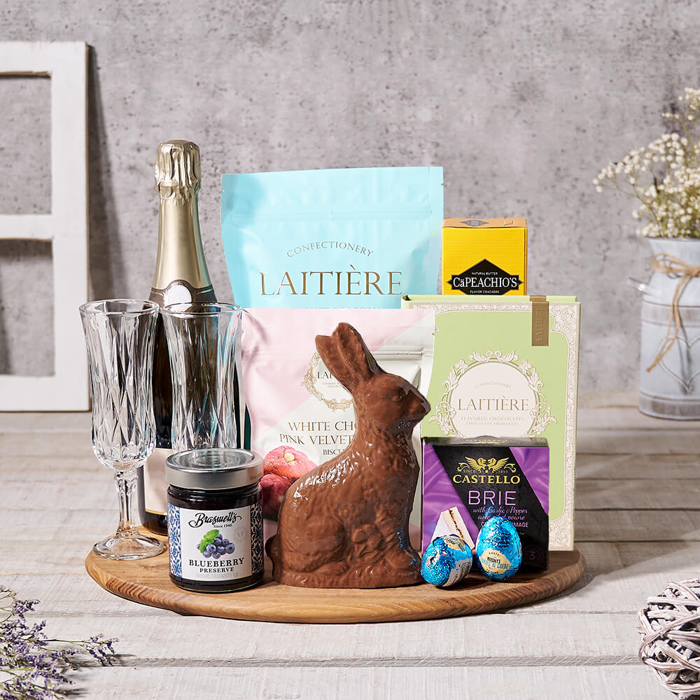 Easter Sparkling Wine Gift Set, USA – how the gift is presented