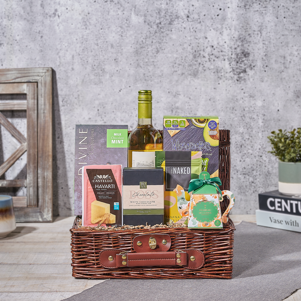 Elegant Kosher Wine Gift Basket, kosher gift, kosher, wine gift, wine, tea gift, tea,