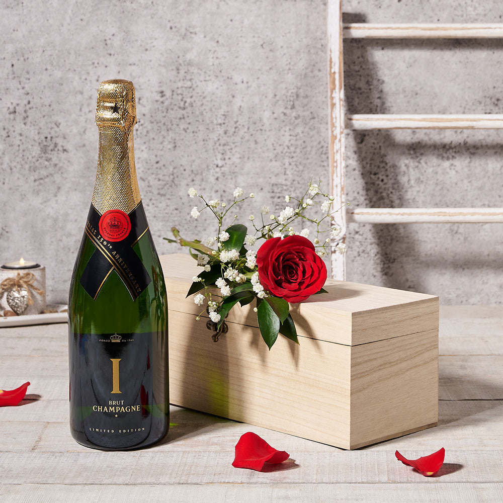 The Season of Love Gift Set, Valentine's Day gifts, sparkling wine gifts, rose gifts