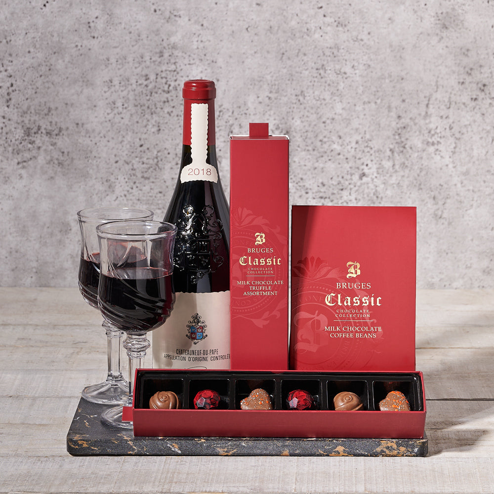Wine and Marble Board Gift – how the gift is presented