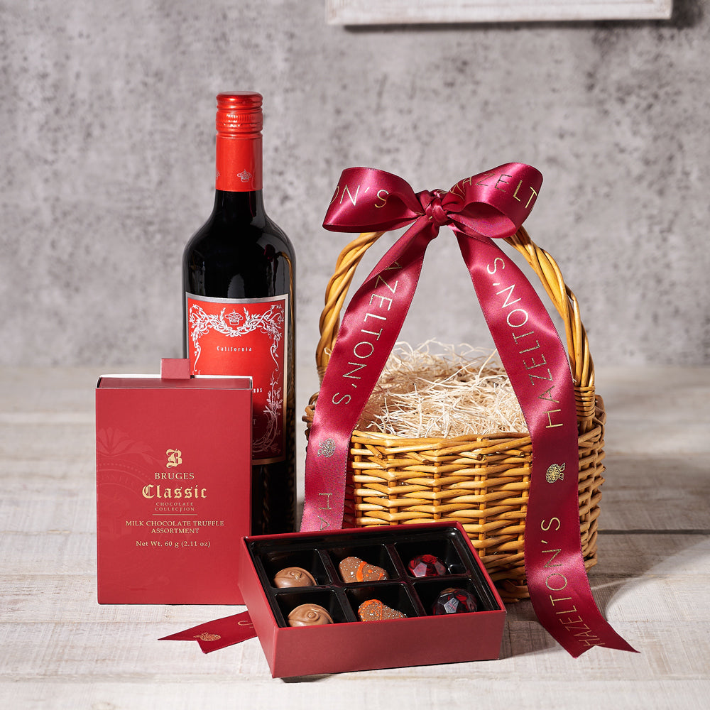 Red Wine with Milk Chocolate – how the gift is presented