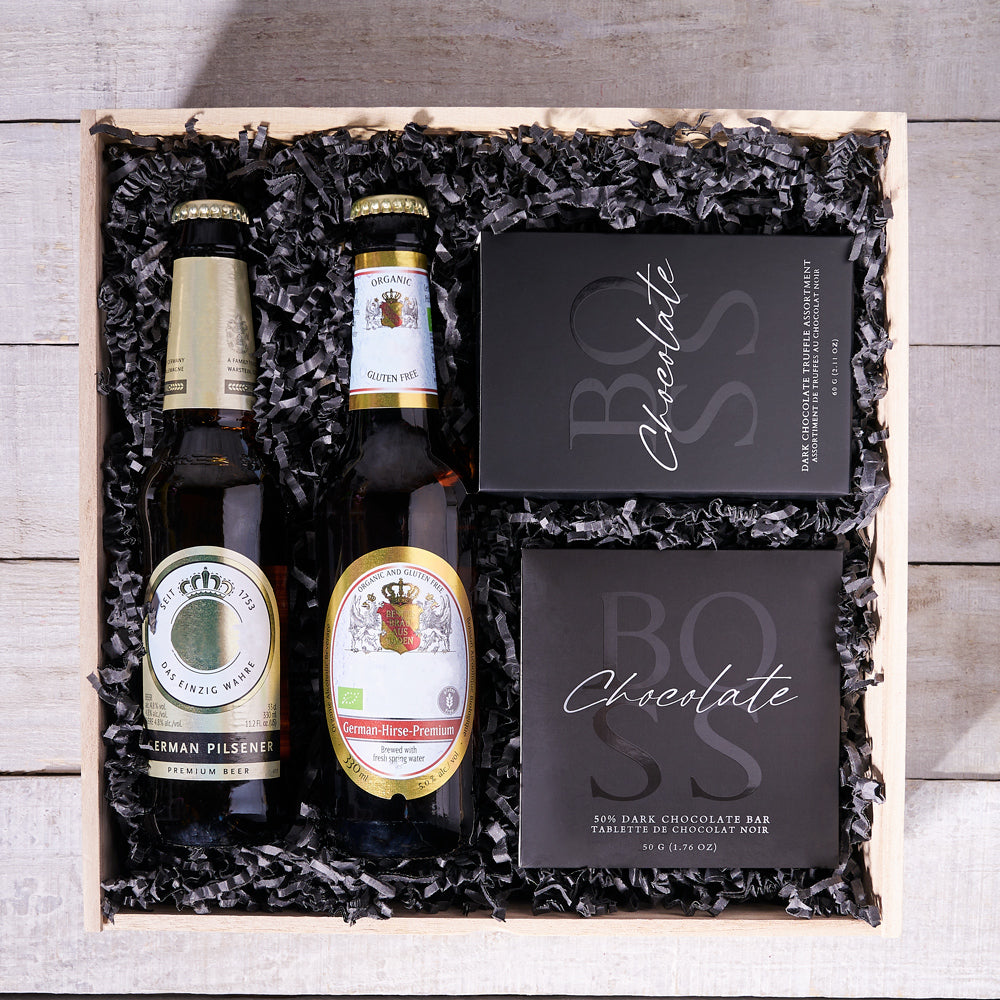 Two Beer Wooden Gift Set – how the gift is presented