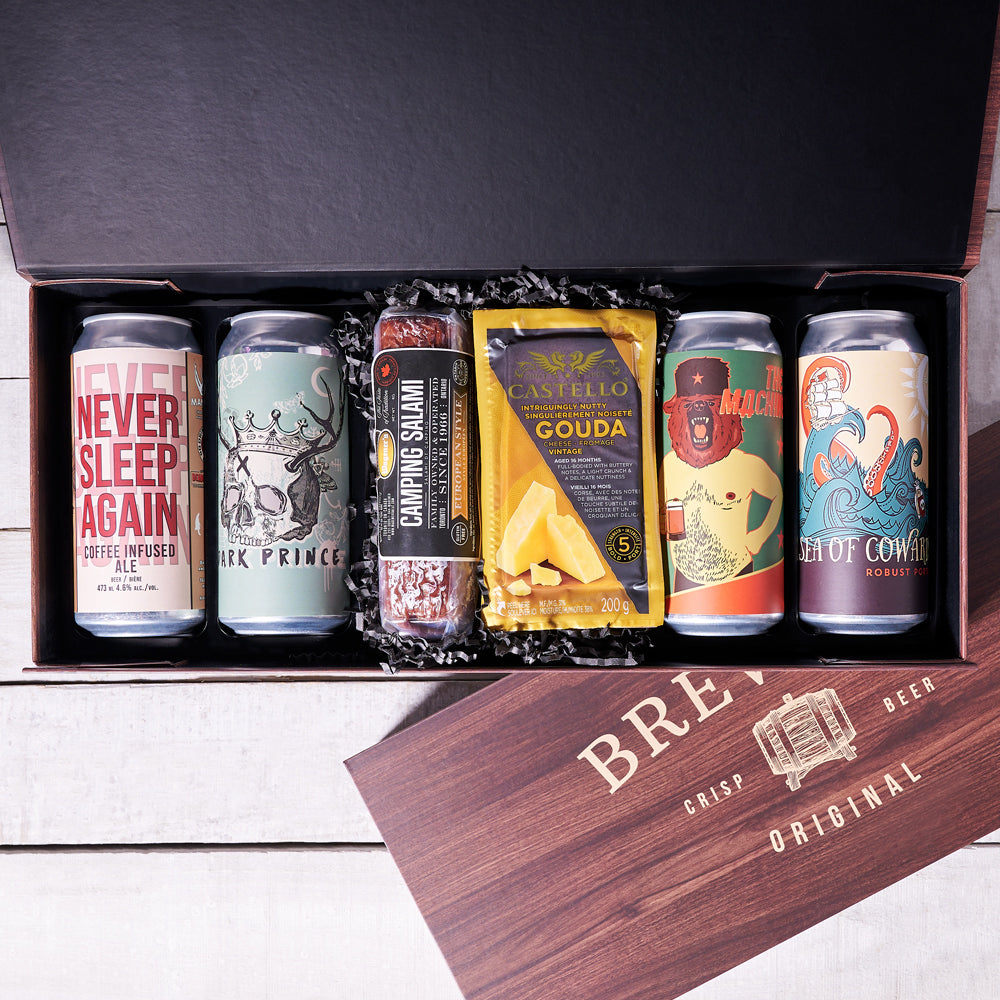 Craft Beer Sampler and Salami – how the gift is presented