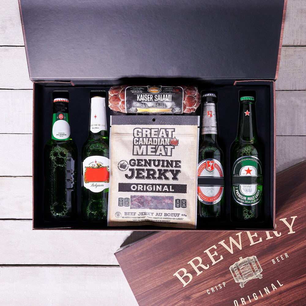 Beer Gift Box with Jerky – how the gift is presented