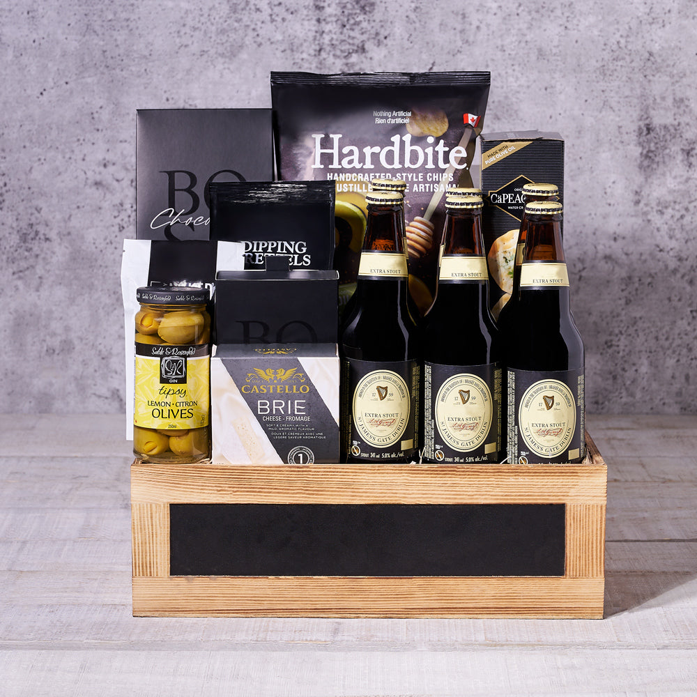 Guinness Beer and Snack Gift Crate – how the gift is presented