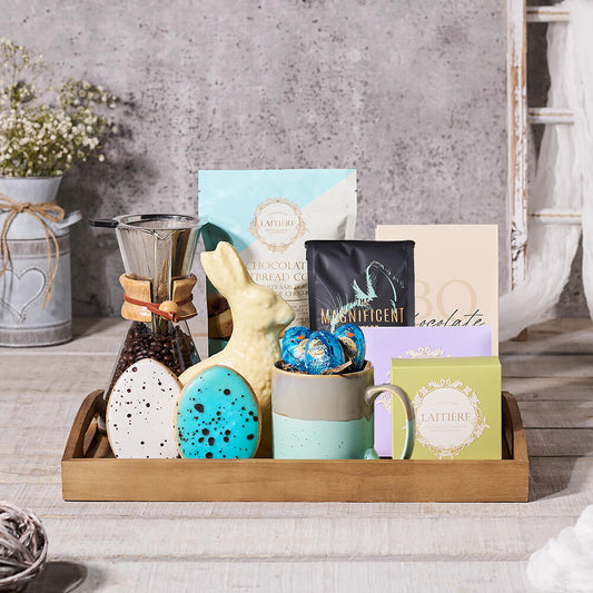 Good Morning Easter Bed Tray, easter gift, easter, chocolate gift, chocolate, gourmet gift, gourmet, coffee gift, coffee