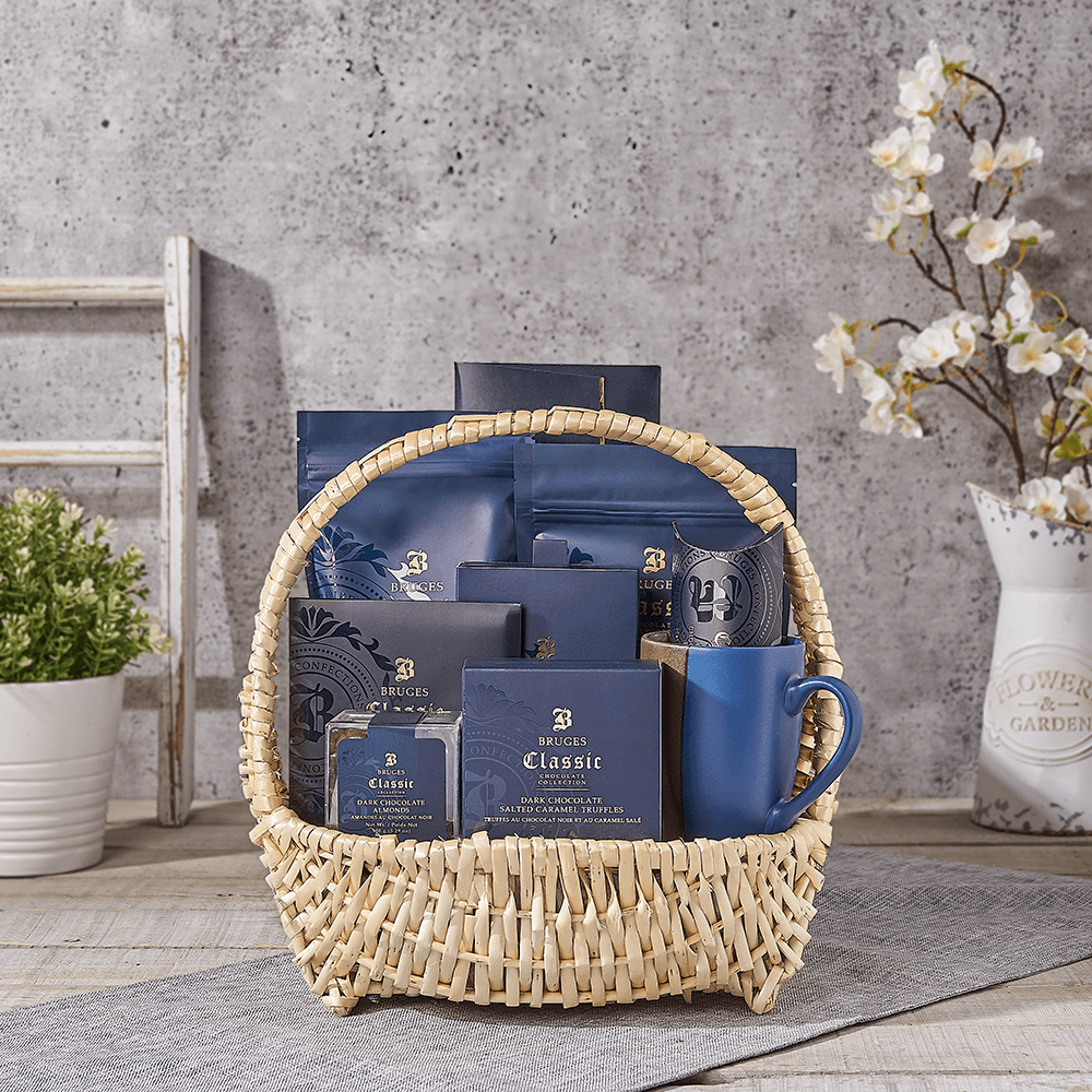 Halal Dark Chocolate Gift Basket – how the gift is presented