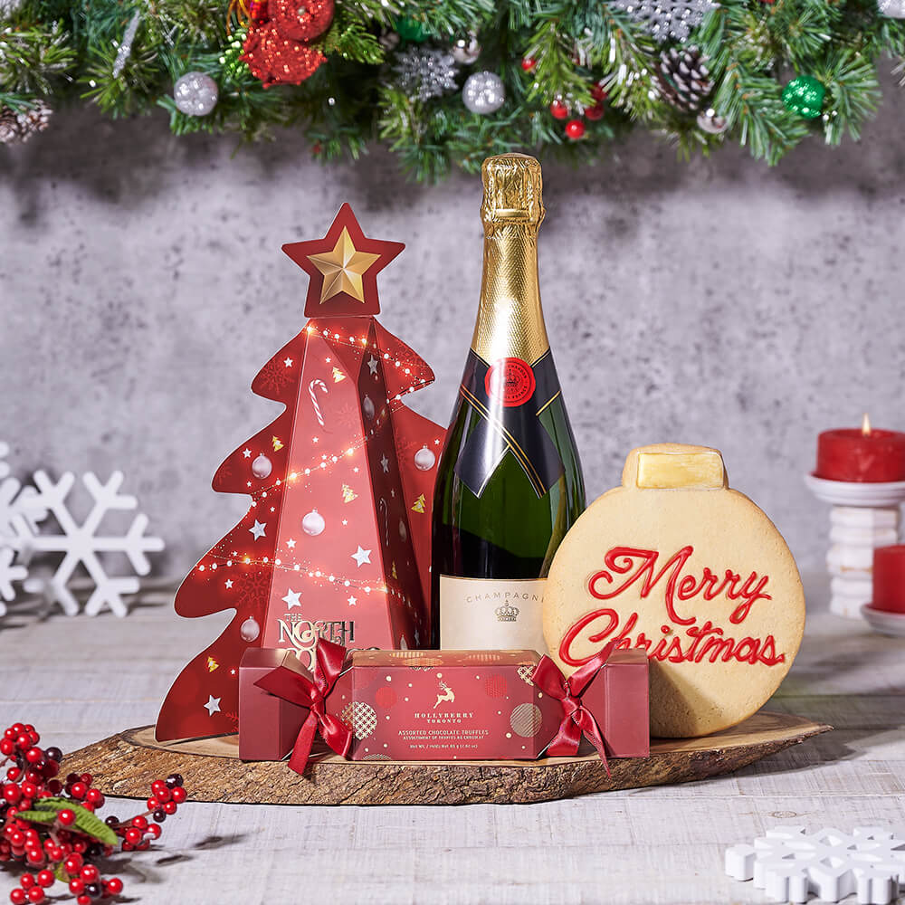 Premium Holiday Sparkling Wine Gift – how the gift is presented
