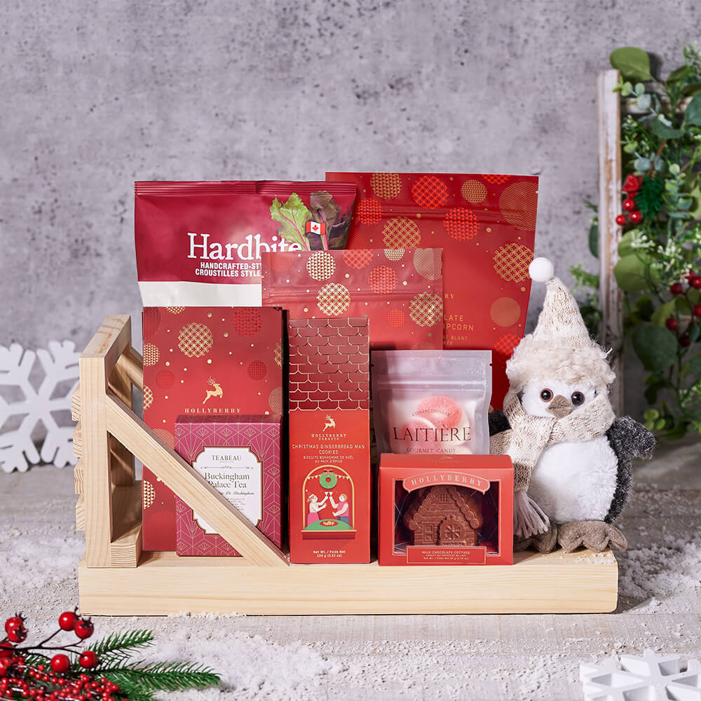 Holiday Snacking Sleigh, christmas gift, christmas, gourmet gift, gourmet, chocolate gift, chocolate, holiday gift