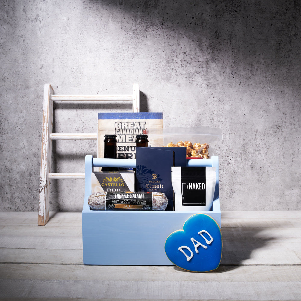 The Great Outdoors Beer Carrier Set, Father's Day Gift Baskets, Father's Day, Chocolates, Jerky, Beer, Meat