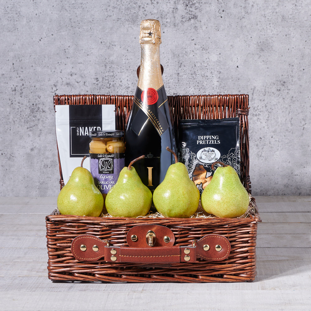 Sparkling Wine with Pistachios Basket – how the gift is presented