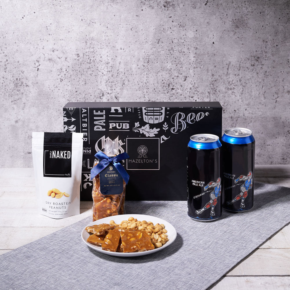 Peanut Brittle and Craft Beer Gift – how the gift is presented