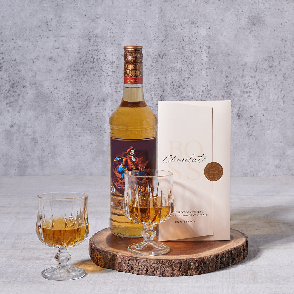 Vodka and Snifter Glasses Gift Set – how the gift is presented