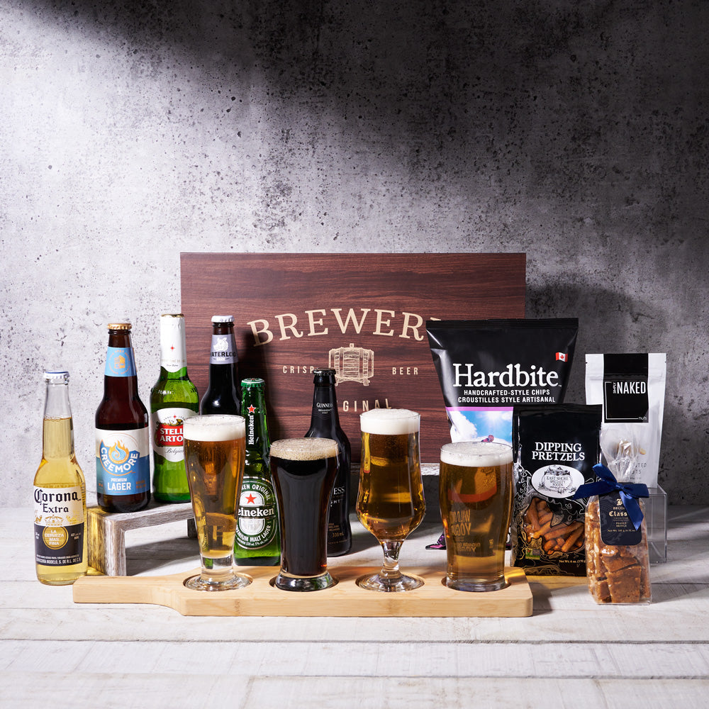 Beer and Pretzels Gift Basket – how the gift is presented