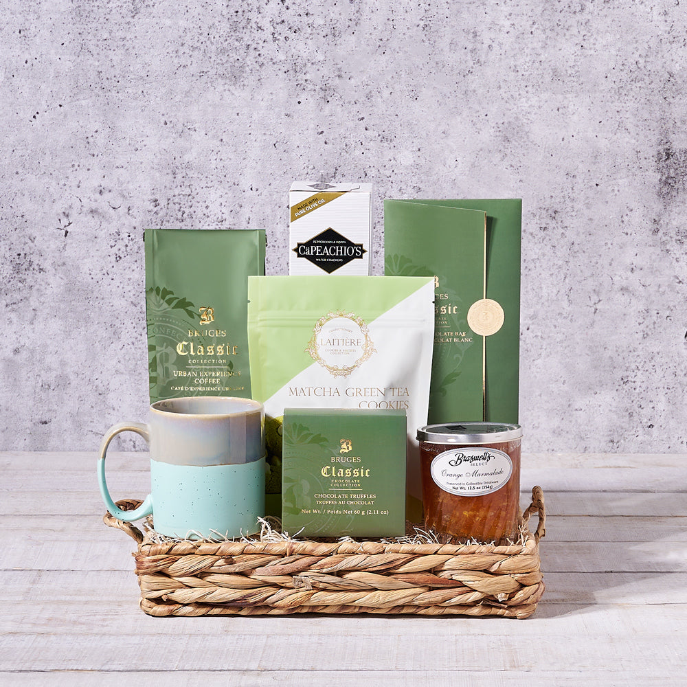 Gourmet Food and Coffee Basket – how the gift is presented