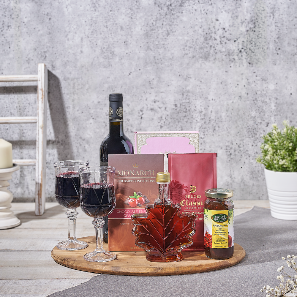 Kosher Wine & Coffee Gift Board, wine gift, wine, coffee gift, coffee, kosher gift, kosher