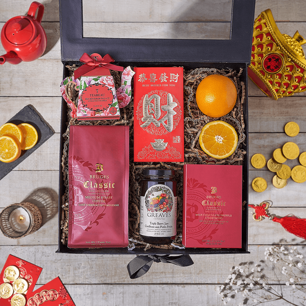 Lunar New Year Tea Coffee Box – how the gift is presented