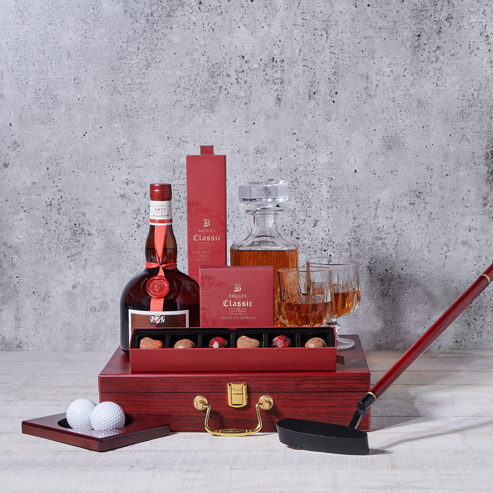 Executive Wooden Liquor Gift Set – how the gift is presented