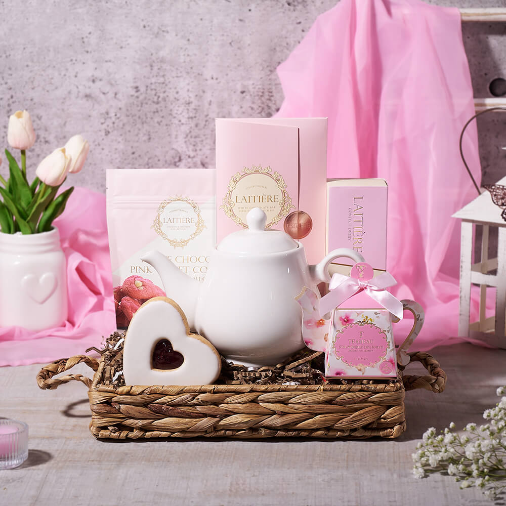 Premium Mom Tea and Cookie Basket – how the gift is presented