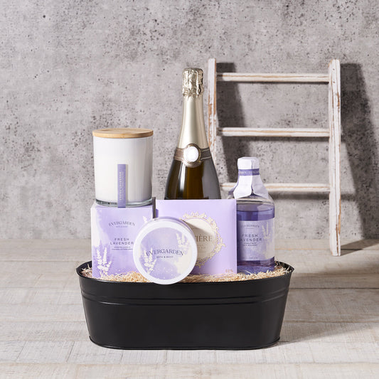 Champagne Gift Set, Champagne, Bucket, Candle, Chocolate, Lavender, Bath And Body, Spa, Sparkling Wine, Champagne Gift Set Delivery, Delivery Champagne Gift