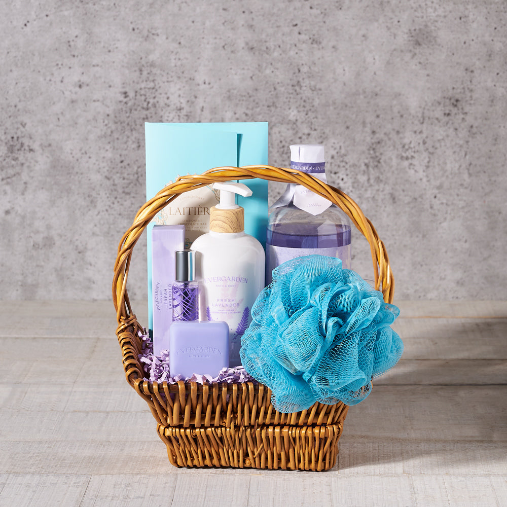 Lap of Luxury Spa Gift Basket – how the gift is presented