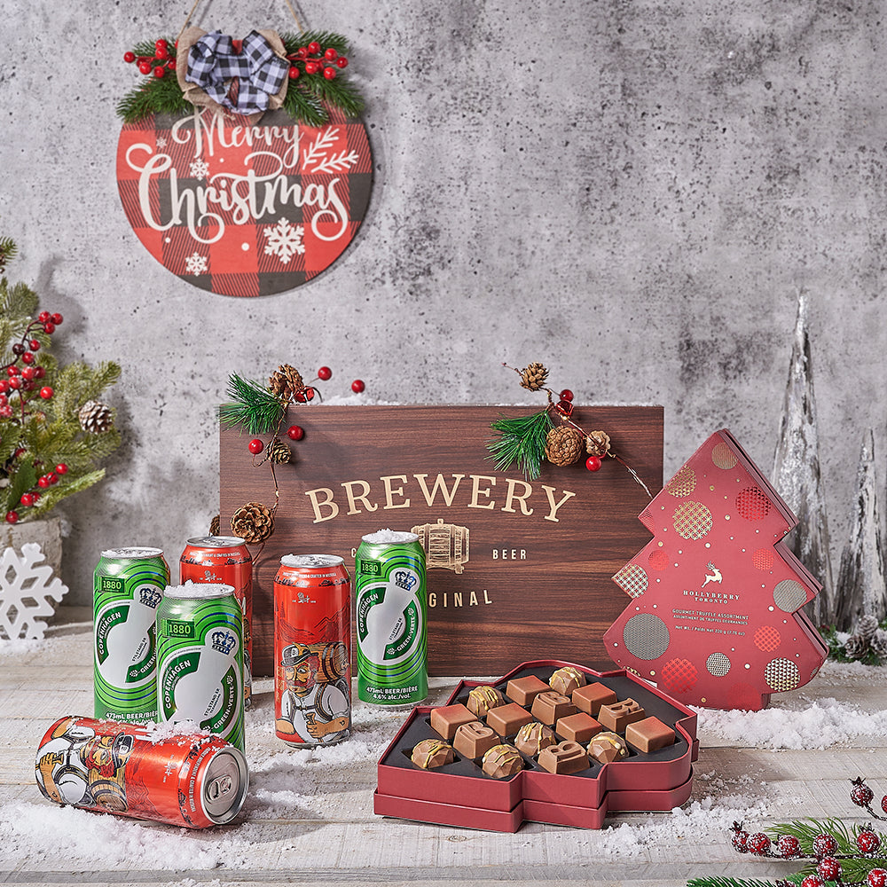 Santa’s Joyful Christmas Beer Set, beer gift, beer, chocolate gift, chocolate, christmas gift, christmas, craft beer gift, craft beer