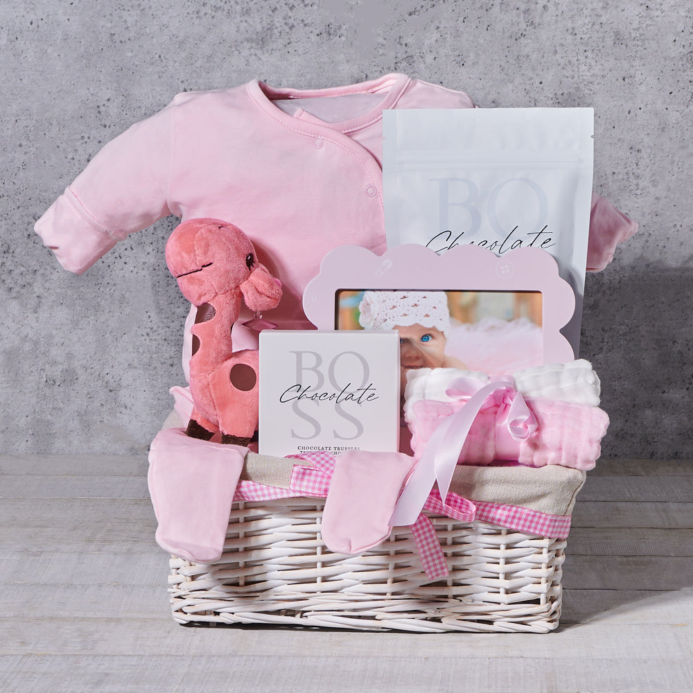 Very Cute Baby Girl Gift Basket, baby gift, baby, baby girl gift, baby girl, baby shower gift, baby shower Hazelton's