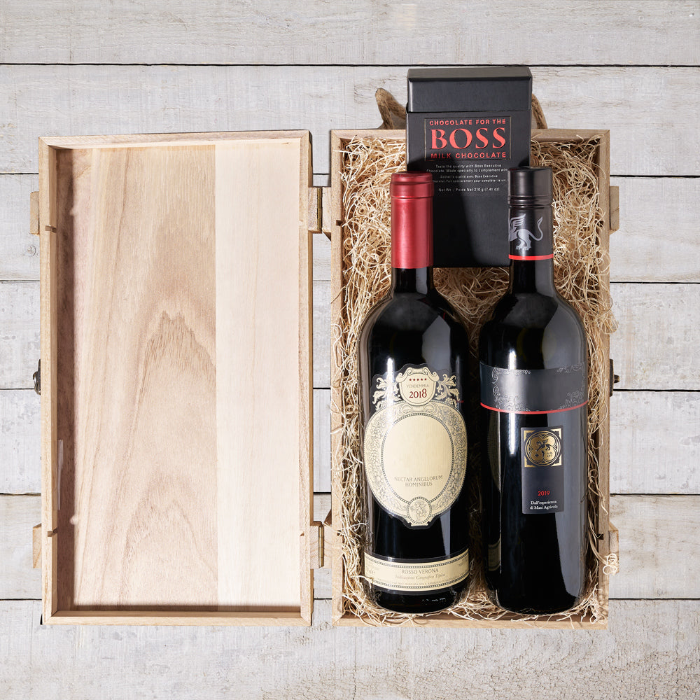 Luxury Two Bottle Wine Gift – how the gift is presented