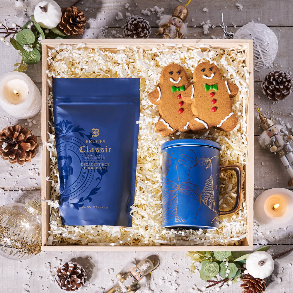 Christmas Mug with Gingerbread and Cocoa – how the gift is presented