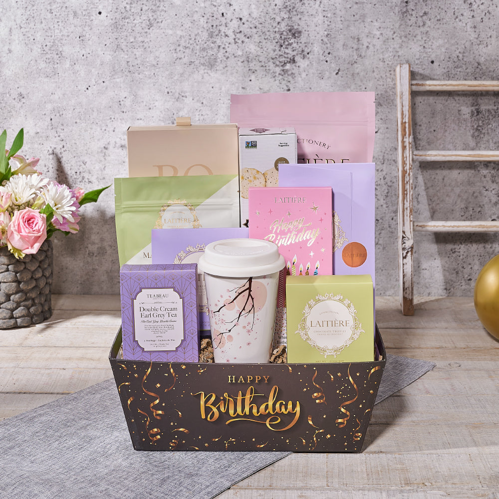 Sweet Birthday Tea Gift Set, tea gift, tea, chocolate gift, chocolate, birthday gift, birthday.