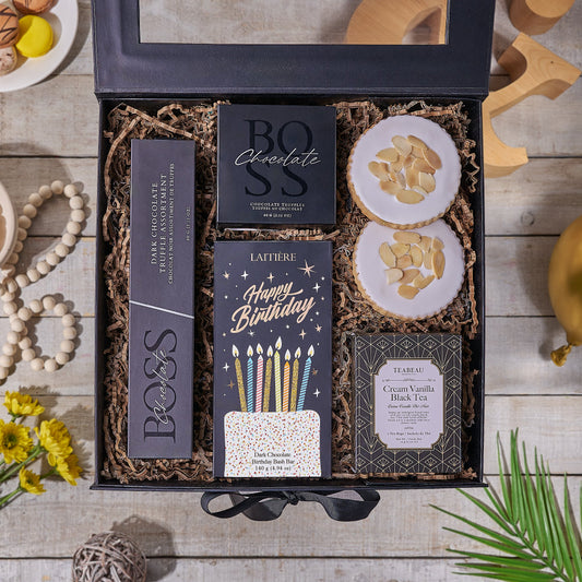 Tea & Treat Birthday Box, tea gift, tea, birthday gift, birthday, cookie gift, cookie.