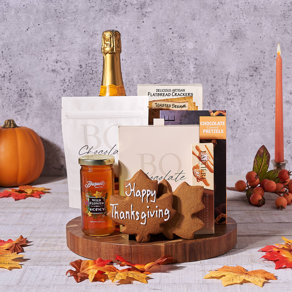 Thanksgiving Sparkling Wine Tote Box – how the gift is presented