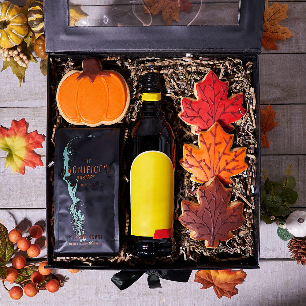 Thanksgiving Gift Crate, liquor gift, liquor, gourmet gift, gourmet, coffee gift, coffee, fall gift, fall, thanksgiving gift, thanksgiving