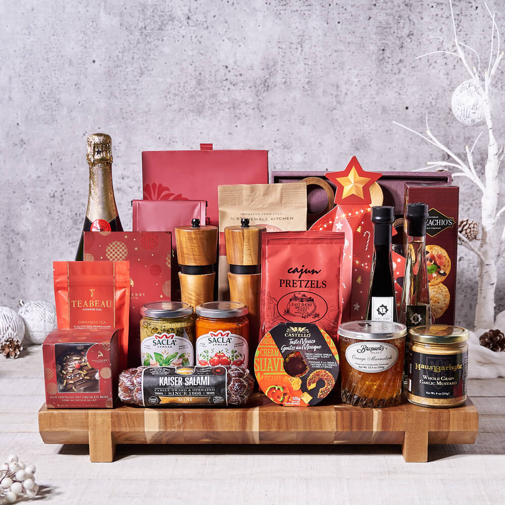 Ultimate Royal Bounty with Champagne, christmas gift, christmas, holiday gift, holiday, champagne gift, champange, sparkling wine gift, sparkling wine, gourmet gift, gourmet Hazelton's