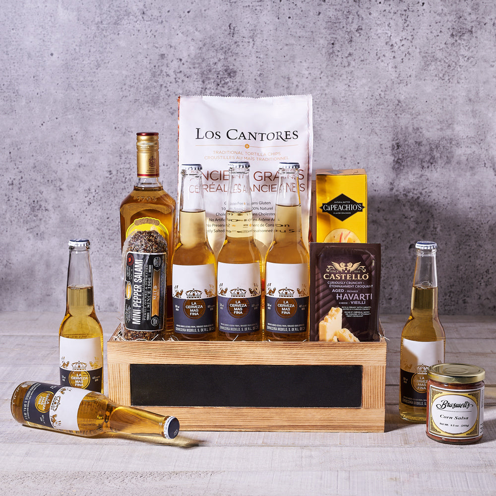 Tequila and Beer Wooden Box – how the gift is presented