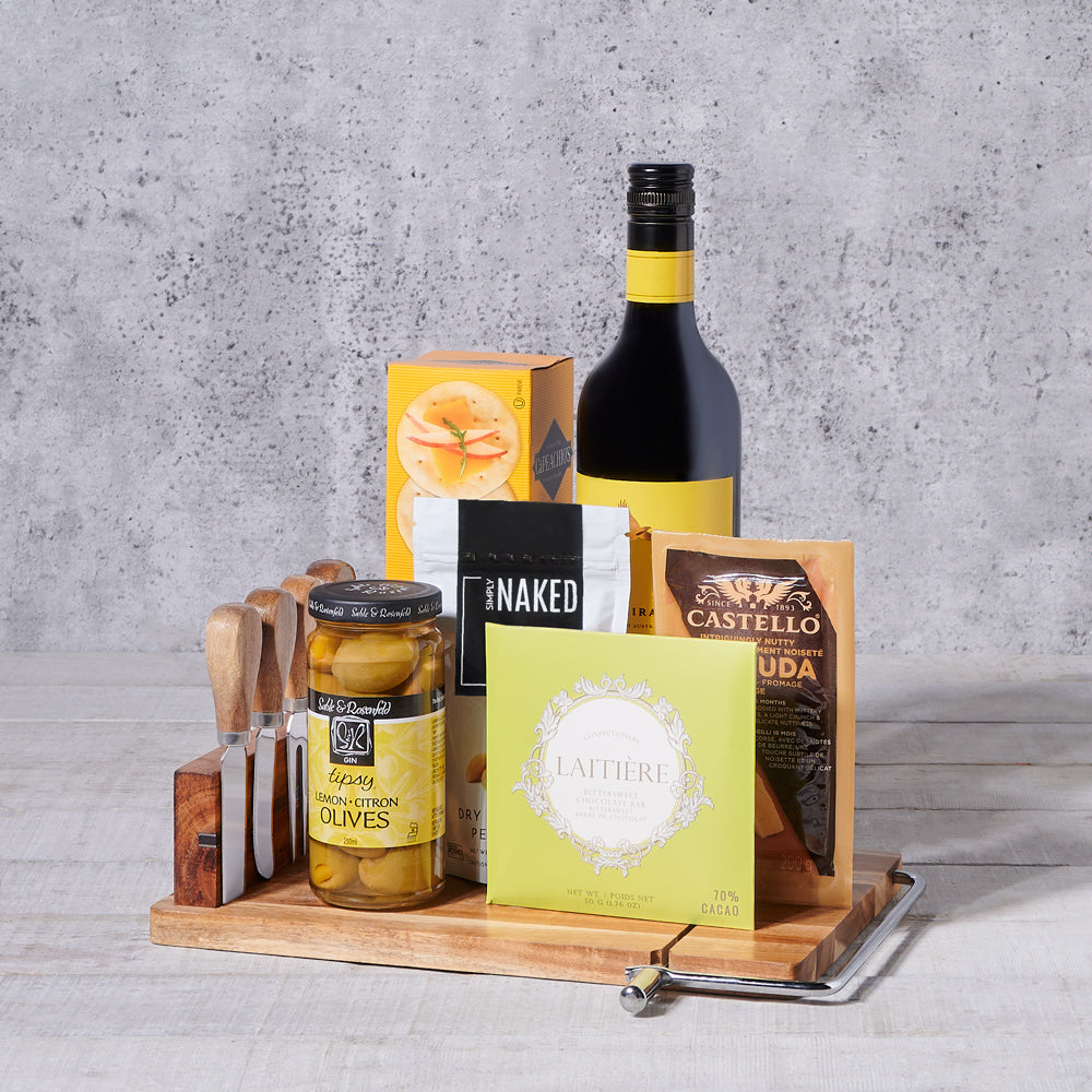 Marvelous Wine & Cheese Gift Basket, gourmet gift, gourmet, wine gift