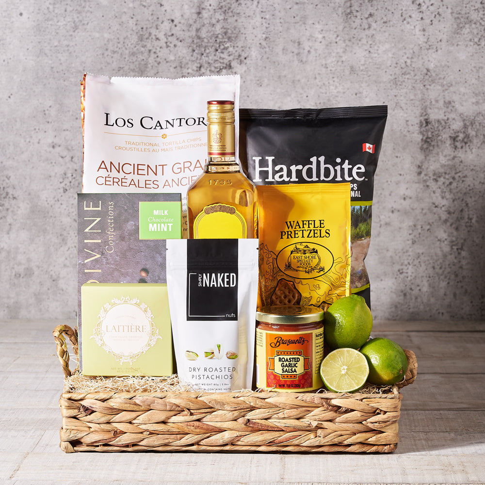 Tequila and Lime Snack Basket – how the gift is presented