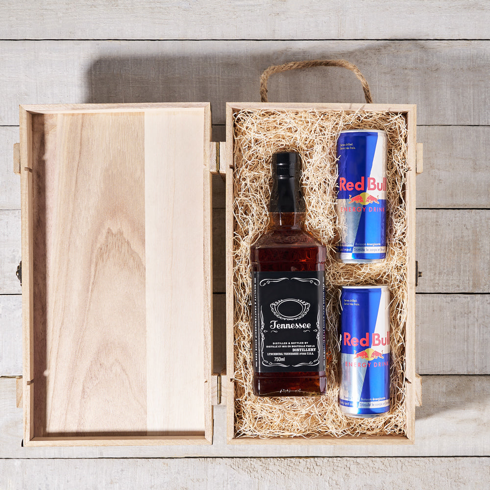 The After Hours Boost Whiskey Gift Crate | Hazeltons  Hazelton's Gift  Baskets Delivery