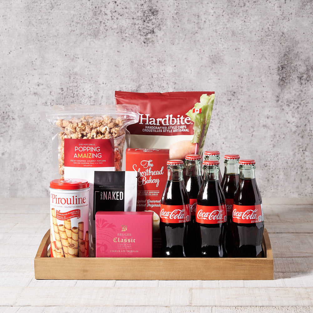 Sweet & Crunchy Snack Set, Popcorn, Snacks, Cookies, Gourmet Gift Baskets, Chocolate Gift Baskets