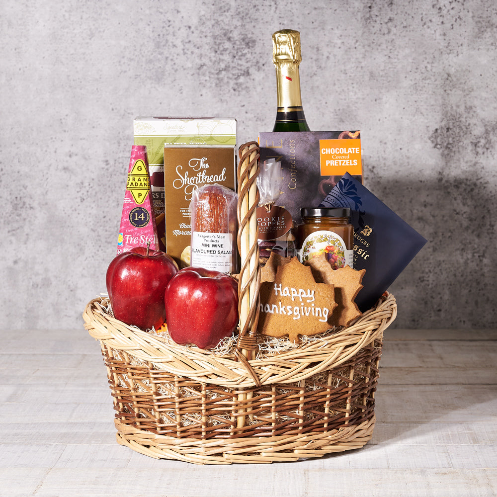 Sparkling Wine and Snacks Gift Basket, USA – how the gift is presented