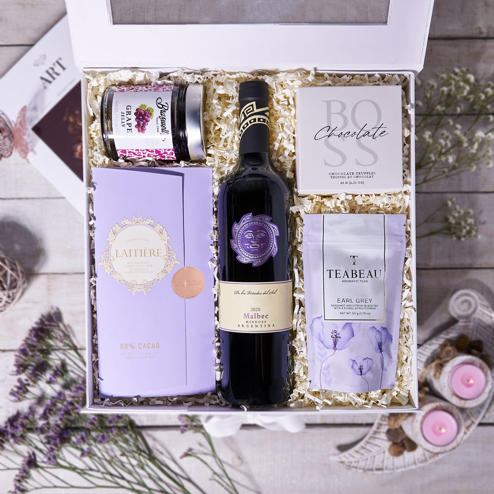 Mother's Day Wine and Jelly Gift – how the gift is presented