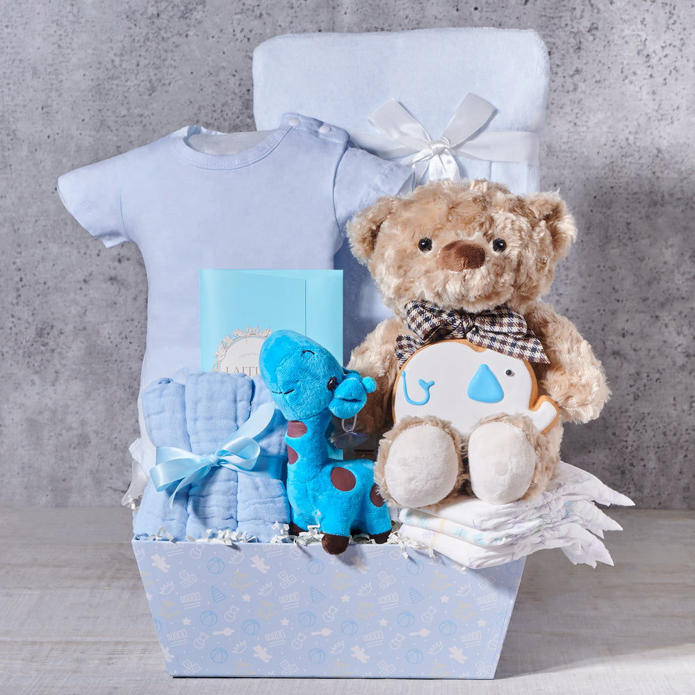 Baby Boy Gift Tray – how the gift is presented